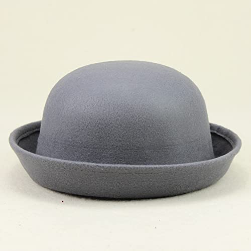 Beanies Winter Hats For Women Soft Warm Solid Hat Roll Up Brim Panama Bowler Hat Bucket Hat Mens Womens Hats Grey #TOP1
