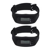 KOMBIUDA 2pcs Silicone Wrist Pedometers with Steps Counting, Portable and Waterproof Fitness Tracker Wristbands for Workouts and Outdoor Activities, Stylish Design for Men and Women