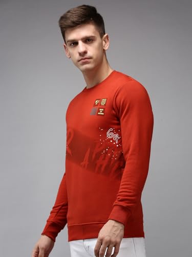 Image of SHOWOFFFF Men Solid Pullover Sweatshirt | Round Neck Full Sleeves Cotton Sweatshirt's for Mens | Slim Fit Regular Length Sweatshirts for Men's