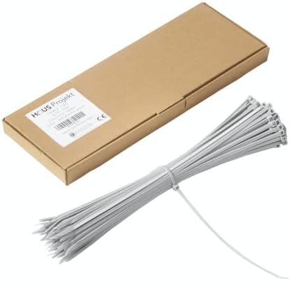 Haus Projekt Black 100x2.5mm Small Cable Ties, 100pcs Premium Industrial Multi-Purpose Plastic Small Zip Tie Wraps, Indoor and Outdoor Use, Cable Management Wires, Office, Zip Ties Black Plastic Ties