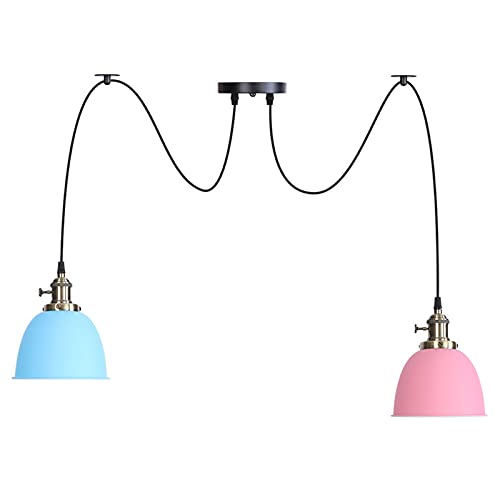 Lámpara de araña industrial moderna para dar vida y color a una habitación de niños