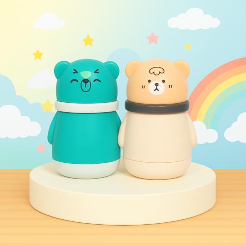 Image of Baby Pack Of 2 Skin Care Powder Talcum Puff Case Cum Container Box Reusable Refillable for Toddlers Kids and Infants for BPA Free (PATTERN 111)