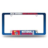 Rico Industries NCAA Kansas Jayhawks Championship 2021 12" x 6" Chrome All Over Automotive License Plate Frame for Car/Truck/SUV