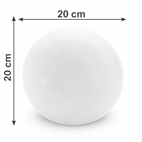 Boule en céramique antigel pour déco extérieure durable blanche en grès
