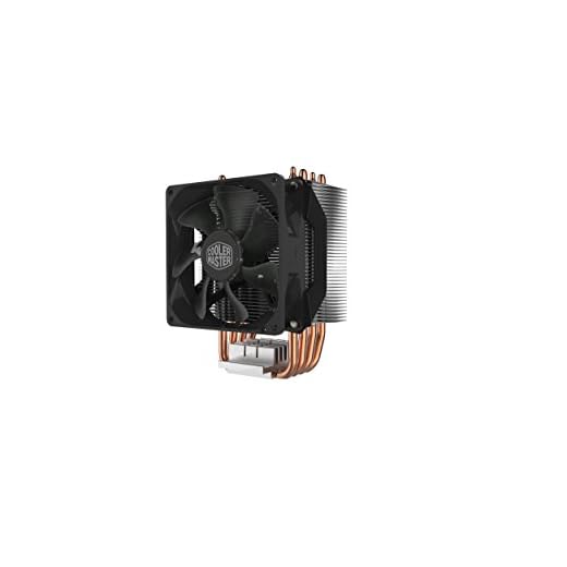 Cooler Master Hyper H412R CPU luftkylare - lågprofil kylsystem, Direct Contact-teknologi, 4 kopparvärmeledningar, kompakt kylfläns i aluminium med 92 mm PWM-fläkt - AMD & Intel kompatibel
