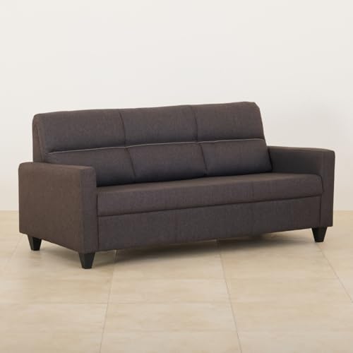 Image of Home Centre Helios Clary Nxt Brown Fabric 3+2 Sofa Set