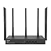 Produktbild Tenda W20E Gigabit Dual Band Wireless Wi-Fi Router, 450 Mbit/s 2,4 GHz und 867 Mbit/s 5 GHz, 5 Antennen, 3 WAN-Ports, Controller Access Point, 802.11a/n/ac, Bis zu 60 Geräte, Schwarz