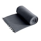 wometo Wave Manta de Forro Polar 120x160 cm - Manta de Forro Polar Suave Oeko-TEX de Aprox. 300g con Borde Ondulado Anti-Pilling Gris