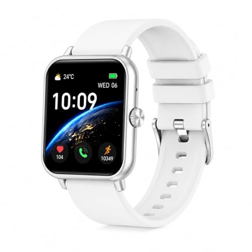 スマートウォッチ Smart Watch【chatgpt対応2026最新】Bluetooth5.4 通話機能 AI 日本語対応通話機能付き1.85インチHD大画面 活動量計 腕時計音楽再生 運動/ゲーム/テレワーク 多機能スマートウォッチ100種類運動モードip68防水防汗 メッセージ通知 天気予報 多種類文字盤iphoneとAndroid対応の商品画像（Amazon）
