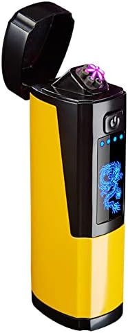 Kivors Lighter,Electric Lighter USB Rechargeable Dual Arc Plasma Lighter Upgraded with LED Battery Indicator for Fire Indoor Outdoor Camping Candles (#2-Black)