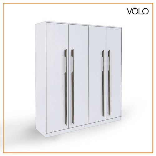 Image of VOLO Aluminium Wardrobe Handle - Elegant Pull Handle for Wardrobe Doors, Cabinet Doors, and Drawers in Kitchen, Office, and Bedroom (Pack of 2 Pieces) (SAC-31 Satin Black 36 Inch (900mm))
