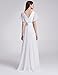 Ever-Pretty Womens Floor Length Long Chiffon Homecoming Dress 16 US White