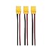 Amass XT90 10AWG LiPo Pigtail - Female (3Pcs) - 15cm