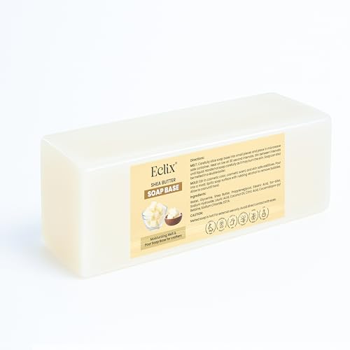 Image of Eclix Ultra Moisturizing Shea Butter Soap Base |100% Natural | SLS /SLES and Paraben Free | Ideal for DIY Melts & Pour Handmade Organic Soap Making (500 gm)
