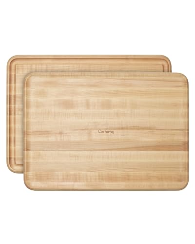 Tabla de cortar rectangular de madera 43x30x4.5 cm miniatura 1