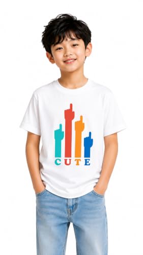 Image of Double F Boys Half Sleeve Cotton Regular Fit Printed Round Neck T-Shirt for Ages 6 Months to 16 Years