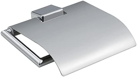 DIRITIMETA Chrome Toilet Paper Holder with Cover, Stainless Steel Toilet Paper Dispenser Wall Mount for Bathroom, Bathroom Toilet Paper Roll Holder(AUS2006M-012R)