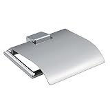 DIRITIMETA Chrome Toilet Paper Holder with Cover, Stainless Steel Toilet Paper Dispenser Wall Mount