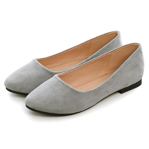 Image of Dear Time Women's Flats Comfortable Slip On Ballet Flats Soft Solid Casual Shoes