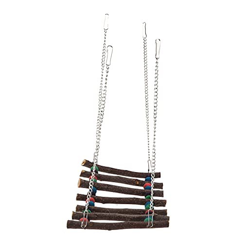 Miã de Miçangas Coloridas Poad de Madeira Suspensão Suspensão Ponte de Pet Toy para Descansar e Brin