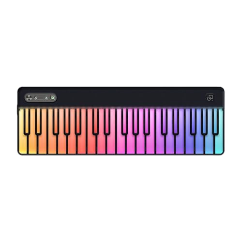 PartyKeys 36-Key MIDI Controller Portable Keyboard Piano,Expandable to 108 Keys with Magnetic Connection System,Low-Latency BLE, USB-C & NFC,Free Learning App&Music Production for AI Developers,Black