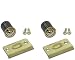 Qualihome Drive-in Closet Door Ball Catch, with Strike Plate (2 Pack Brass)