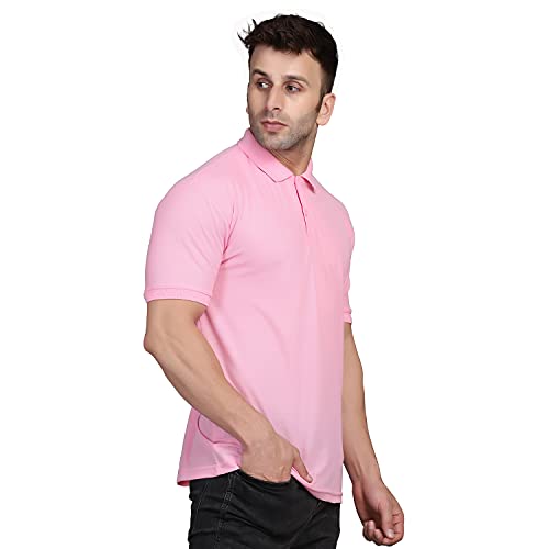 Image of INKKR Men's Combo Polo Neck Cotton Blend Solid T-Shirt (Pack of 2)