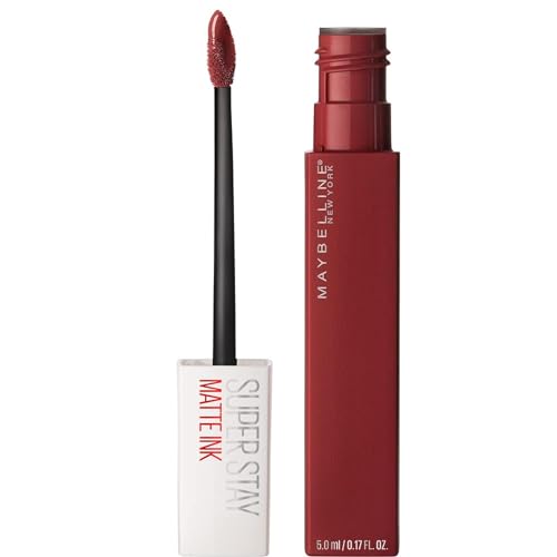 MAYBELLINE Super Stay Matte Ink Liquid Lipstick Makeup Long Lasting High Impact Color Up to 16H Wear Exhilarator Ruby Red and Voyager Deep Red