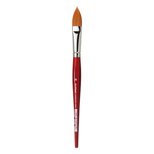 Image of da Vinci Watercolor Series 5584 CosmoTop Spin Paint Brush, Pointed Oval Synthetic with Red Handle, Size 20