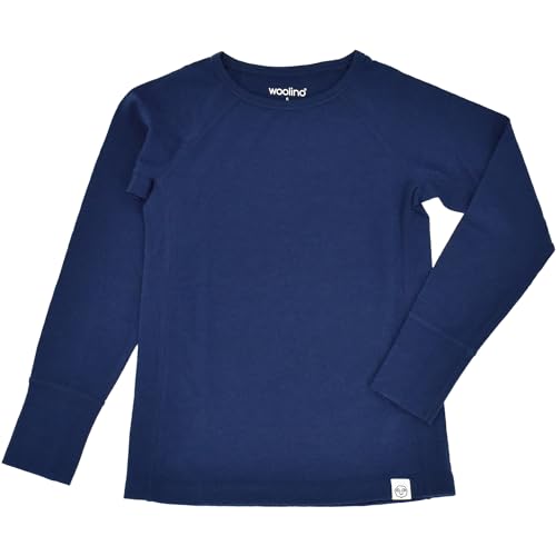 Woolino Merino Wool Base Layer for Kids - Super Soft Kids Long Sleeve Thermal Top - All Natural Base Layer Shirt - (2-3 Years) - Deep Blue