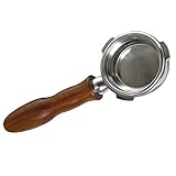 Baoblaze 58mm Kaffee Bodenloser Siebträger Holzgriff Filterhalter Kaffeemaschinenzubehör Edelstahl Espresso Kaffeefilter - Stil A