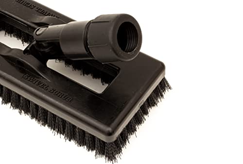 Image of SPARTA 3638831EC03 Polyester Rectangle Scrub Brush, Floor Brush, Cleaning Brush With Swivel Head For Cleaning, 8 Inches, Black