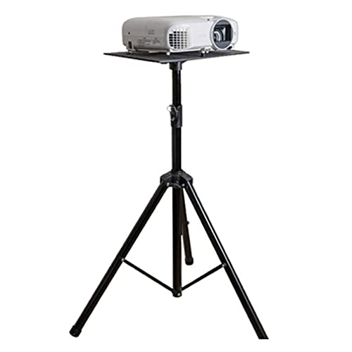 Trépied pour Projecteur en Aluminium, Pied Support Videoprojecteur, Hauteur Réglable De 113-180cm, Table pour Videoprojecteur avec Plateau Idéal pour Studio Scène Réunion Noir Cover