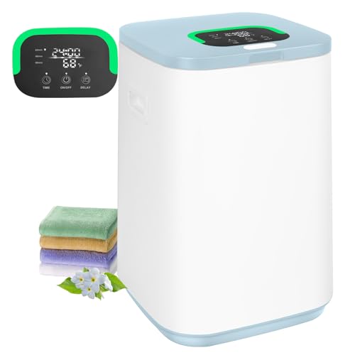 EYDMTE Towel Warmer for Bathroom 23L Large Towel Warmers Heated Towel Warmer Bucket with LED Display 3 Heating Modes 20/40/60 Min Auto Shut Off Child Lock Blue