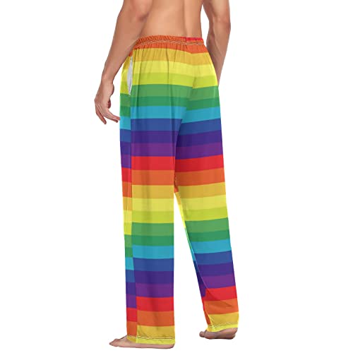 Pantalon pyjama pour homme à rayures multicolores taille L - 6