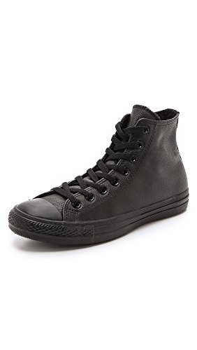 Image of Converse Men's Chuck Taylor All Star Leather Hi Black /Monochrome 10 M US Men / 12 M US Women