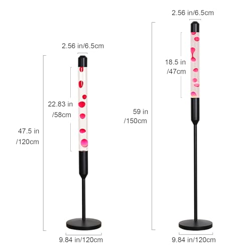 Image of Kyzfy 47.5-Inch Liquid Motion Lamp,Magma Lamp, Mood Relaxation Light,Suitable for Home Decoration, Living Room, Office, Bedroom, cafe (47.5-inch red Wax)
