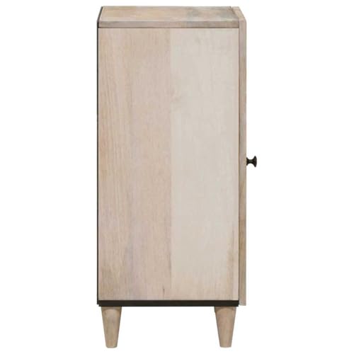 Aparador de madera maciza de mango blanqueada con elegante acabado de diseño moderno 5