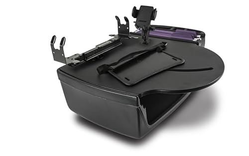 Image of AutoExec AE-RMCD-PI-PM-PS-BT Roadmaster Car Desk for Your Vehicle Workstation and Mobile Office, Black with 400 watt Power Inverter, Phone Mount and Printer Stand | 400 Watt Power Inverter, Phone Mount, Printer Stand, Vehicle Workstation and Mobile Office