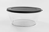 Spülmaschinenfest TUPPERWARE Clear Collection 1,3 L schwarz Schale Classic Royal Tafelperle