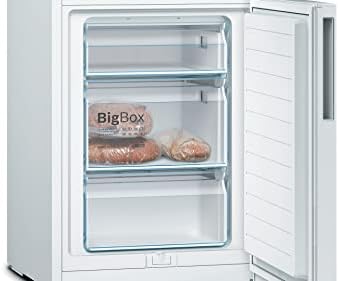 Bosch KGV39VWEAG Serie 4 Freestanding Fridge Freezer with Low Frost and VitaFresh, 201cm, 343L capacity, 60cm wide, White