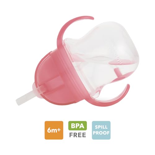 Image of Munchkin Click Lock Tip & Sip Weighted Straw Cup, 208 ml, BPA Free, Pink