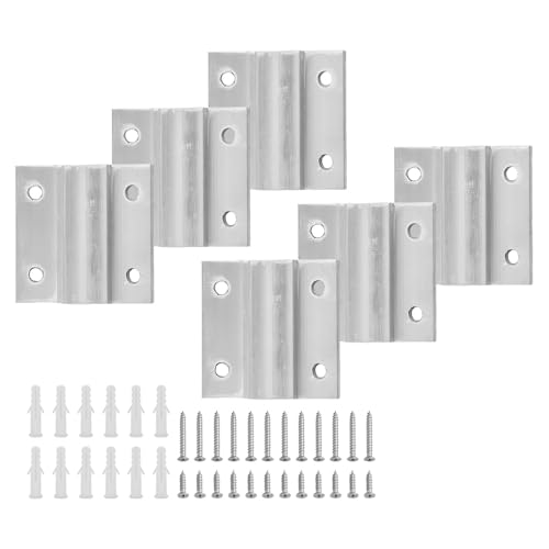 Image of Cleat Picture Hanger 6 Pcs Picture Hangers Z Clamps for Hanging Interlocking Photo Frame Hooks Aluminum for Pictures Hangers Hardware Accessories