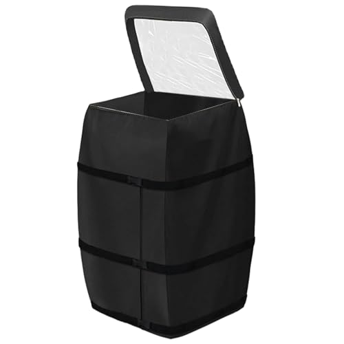 Lazy Spa-Pumpen Deckung Whirlpool-Pumpen Decken wetterresistente Schnalle Fixierende Lazy Spa-Pumpen Abdeckung mit transparentem oberen Fenster Reißverschluss 17x15x21in Schutz Wärmepumpen Abdeckung