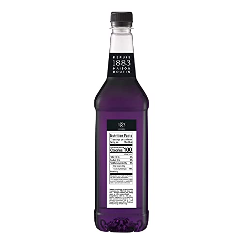 1883 Lavender Syrup for Drinks, Made in France, 1 Liter Plastic Bottle