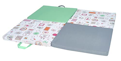 Tinéo - Tapis D'éveil Multifonction 3 en 1, Fabriqué En France, 120x120cm (Indian Spirit)