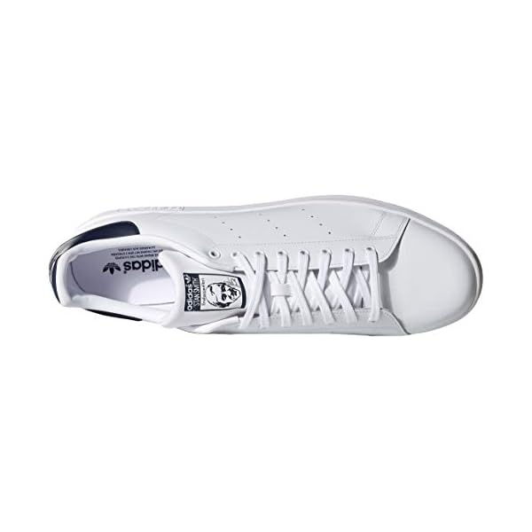 adidas Originals mens Stan Smith Shoes Fashion Sneakers, Core White/Core White/Dark Blue, 9 US - Image 6