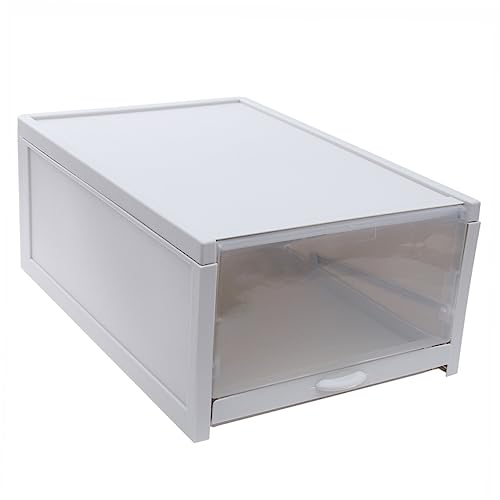 SOLUSTRE 1Pc Push Pull Shoe Storage Box Stackable Organizer for Home Use Compact Design Shoes and for Closet and Entryway