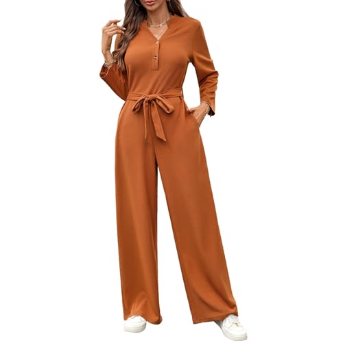 Combinaison col en V avec boutons et taille haute pour affiner la silhouette