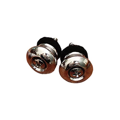 Generic ブロンズギターストラップバックル A0P5 10.7mm ? 滑り止め設計 エレキギター ベース ウクレレ for 取り付け簡単 耐久金属合金 (15mm,シルバー)